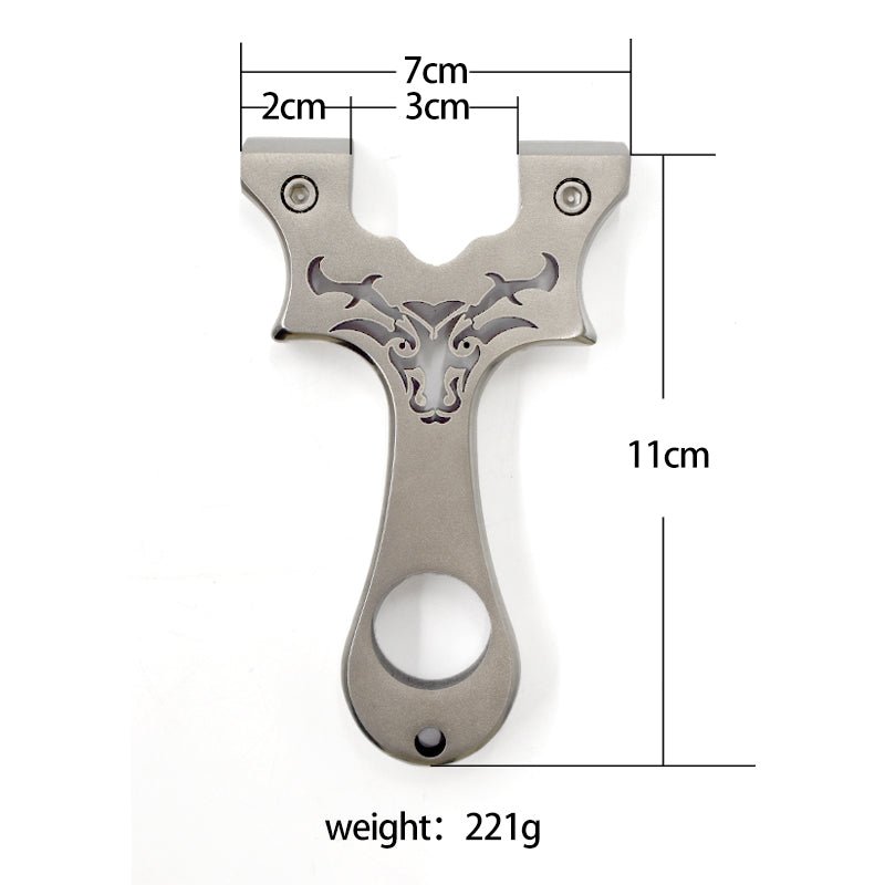 Stainless Steel Slingshot Cattle Head Carved Outdoor Hunting Fish Shooting powerful Slingshot - INDIAN SLINGSHOT