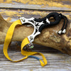 Light Gray New Spider Black Strap Stainless Steel Slingshot MARKSMAN