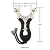 Light Gray New Spider Black Strap Stainless Steel Slingshot MARKSMAN