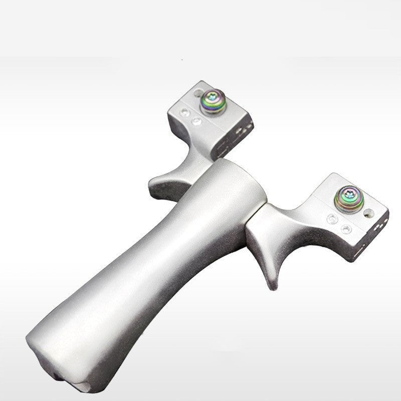 White Smoke TC21 Titanium Metal Flat Head Mobile Support Tied Free Outdoor Slingshot MARKSMAN