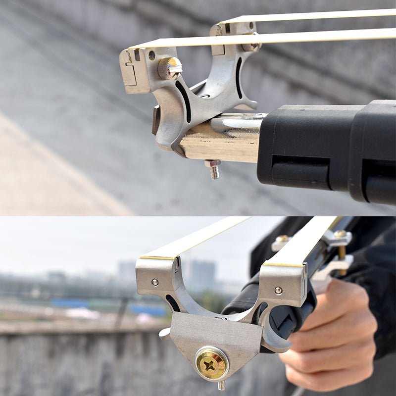 Telescopic long rod slingshot stainless steel powerful slingshot fish shooting and hunting slingshot - INDIAN SLINGSHOT