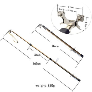 Telescopic long rod slingshot stainless steel powerful slingshot fish shooting and hunting slingshot - INDIAN SLINGSHOT