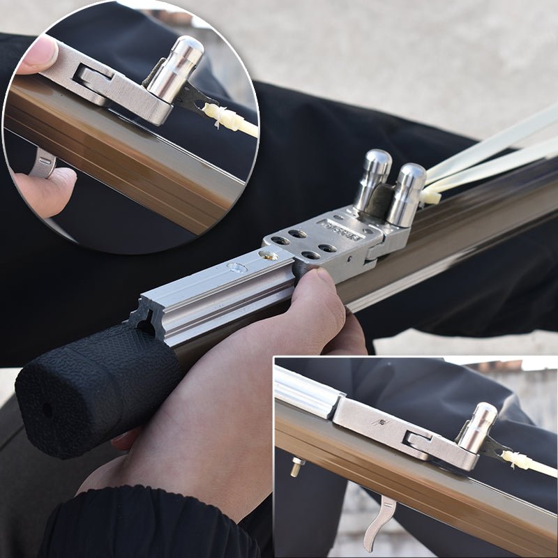 Telescopic long rod slingshot stainless steel powerful slingshot fish shooting and hunting slingshot - INDIAN SLINGSHOT