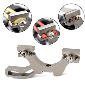 Telescopic stainless steel bow head slingshot laser aiming straight rod catapult outdoor hunting shooting accessories - INDIAN SLINGSHOT