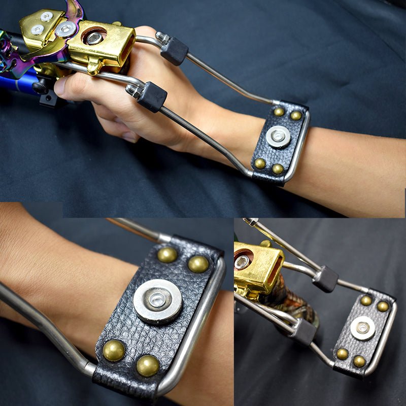The new powerful slingshot foldable slingshot for outdoor hunting wrist strap rubber strap slingshot sling shot - INDIAN SLINGSHOT