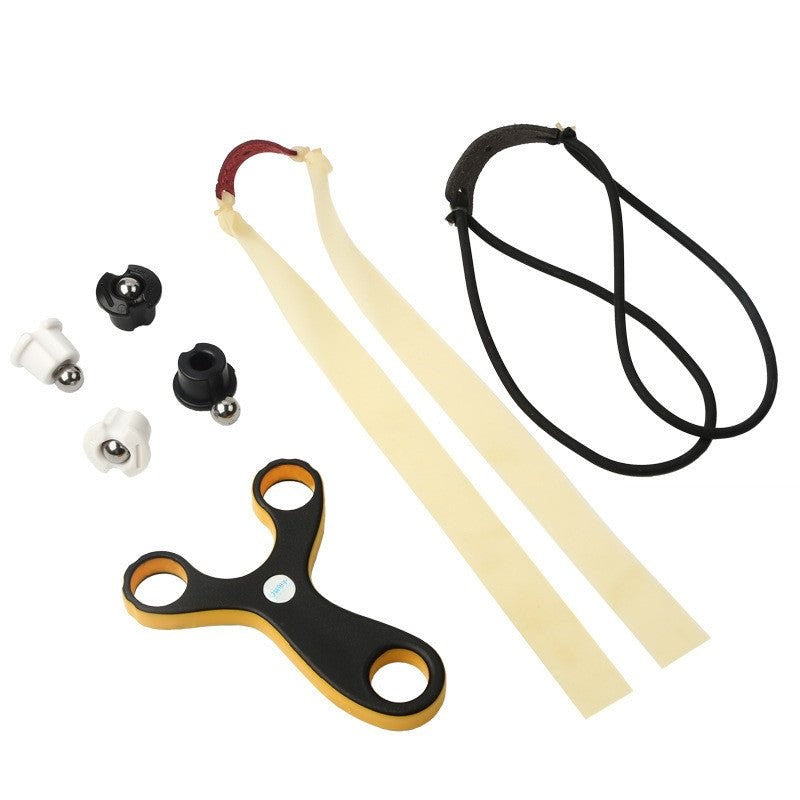 Bisque Tied-Free Card Ball Bow Round Rubber Dual-Use Slingshot SLINGSTER