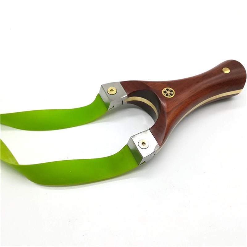 Titanium Alloy Clip Huai Support Slingshot Quickly Flatten Leather Bow Solid Wood Sandalwood Patch Brass Clip Outdoor Slingshot - INDIAN SLINGSHOT