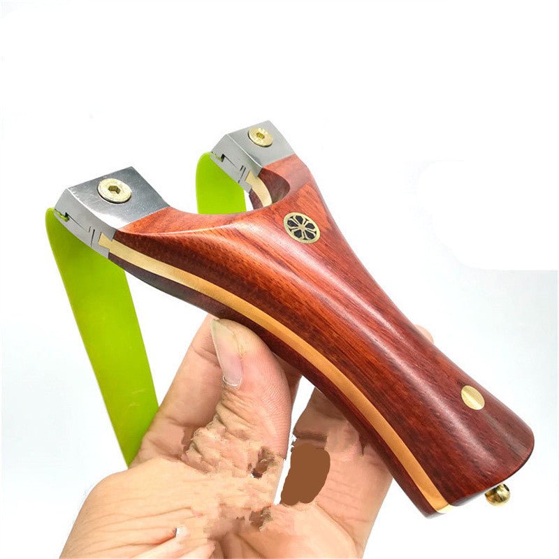 Titanium Alloy Clip Huai Support Slingshot Quickly Flatten Leather Bow Solid Wood Sandalwood Patch Brass Clip Outdoor Slingshot - INDIAN SLINGSHOT