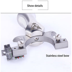Titanium alloy fast pressure high precision cross sight aviation aluminum handle slingshot shooting - INDIAN SLINGSHOT