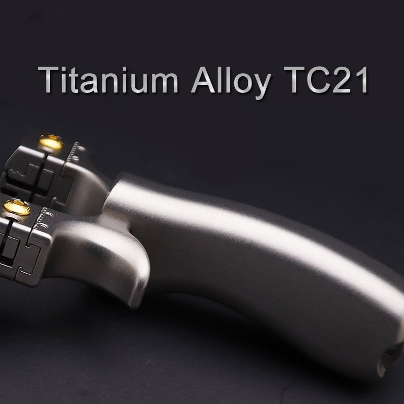 Titanium Alloy Slingshot Precision Outdoor Sports Slingshot Aviation Material Adjustable Sight Accurate Shooting Target Shooting - INDIAN SLINGSHOT