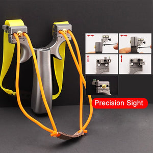 Titanium Alloy Slingshot Precision Outdoor Sports Slingshot Aviation Material Adjustable Sight Accurate Shooting Target Shooting - INDIAN SLINGSHOT
