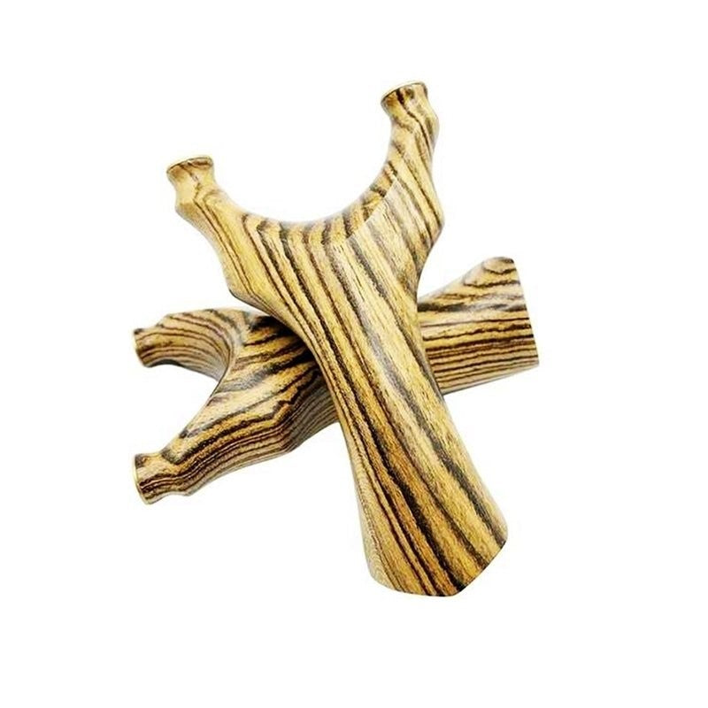 Tan Traditional Wooden Slingshot Outdoor Target Shooting Slingshot SLINGSTER
