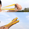 Gray Stainless Steel Metal Slingshot Outdoor Hunting Slingshot With Flat Rubber Band Sling shot