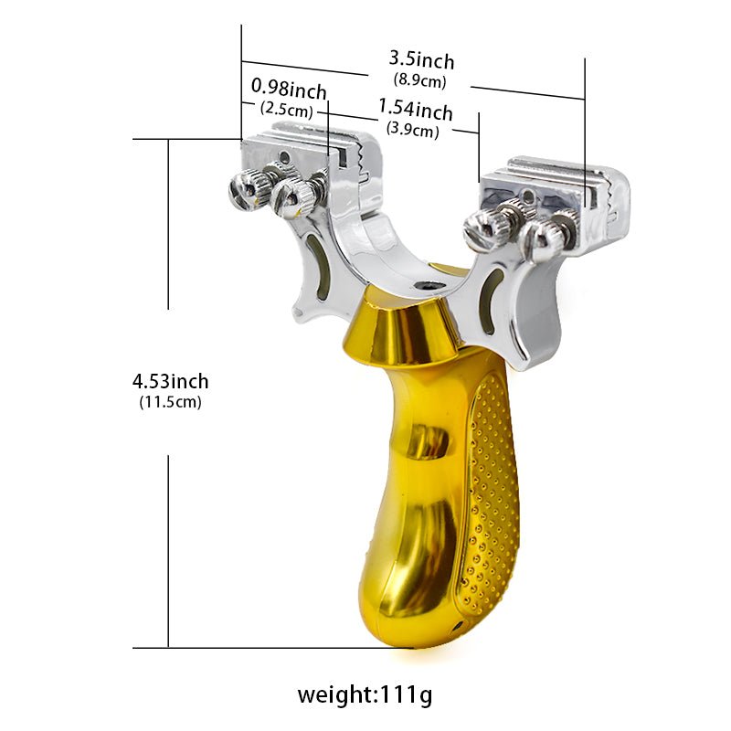 Light Gray Yellow double screw resin slingshot hunting shooting slingshot portable and durable.