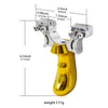 Goldenrod Yellow double screw resin slingshot hunting shooting slingshot portable and durable.